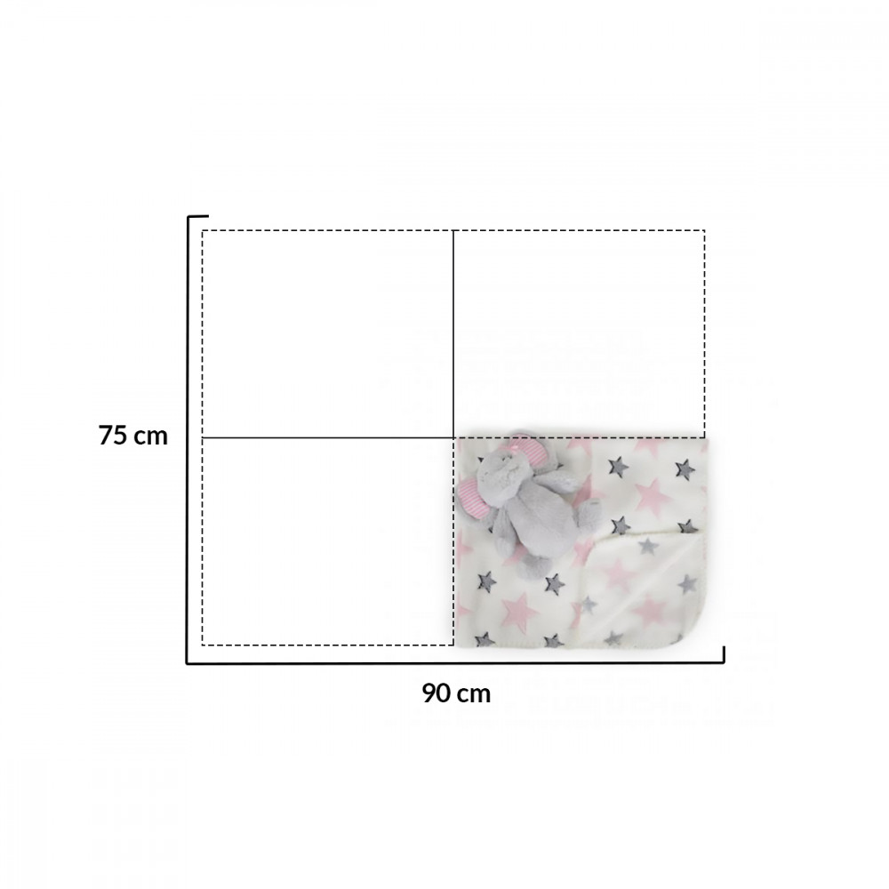 Βρεφική κουβέρτα αγκαλιάς-λίκνου κατασκευασμένη απο πολυεστερικό ύφασμα.