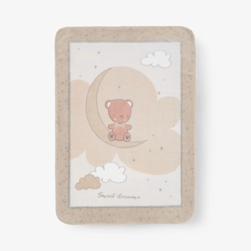 KIKKA BOO ΒΡΕΦΙΚΗ ΚΟΥΒΕΡΤΑ SUPER SOFT 110/140 CM DREAM BIG BEIGE 31103020162