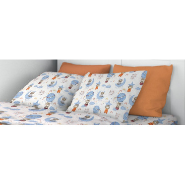 DIMcol ΜΑΞΙΛΑΡΟΘΗΚΗ ΕΜΠΡΙΜΕ ΠΑΙΔ Cotton 100% 50Χ70 Reach the stars 191 Sky blue 1925813110819182