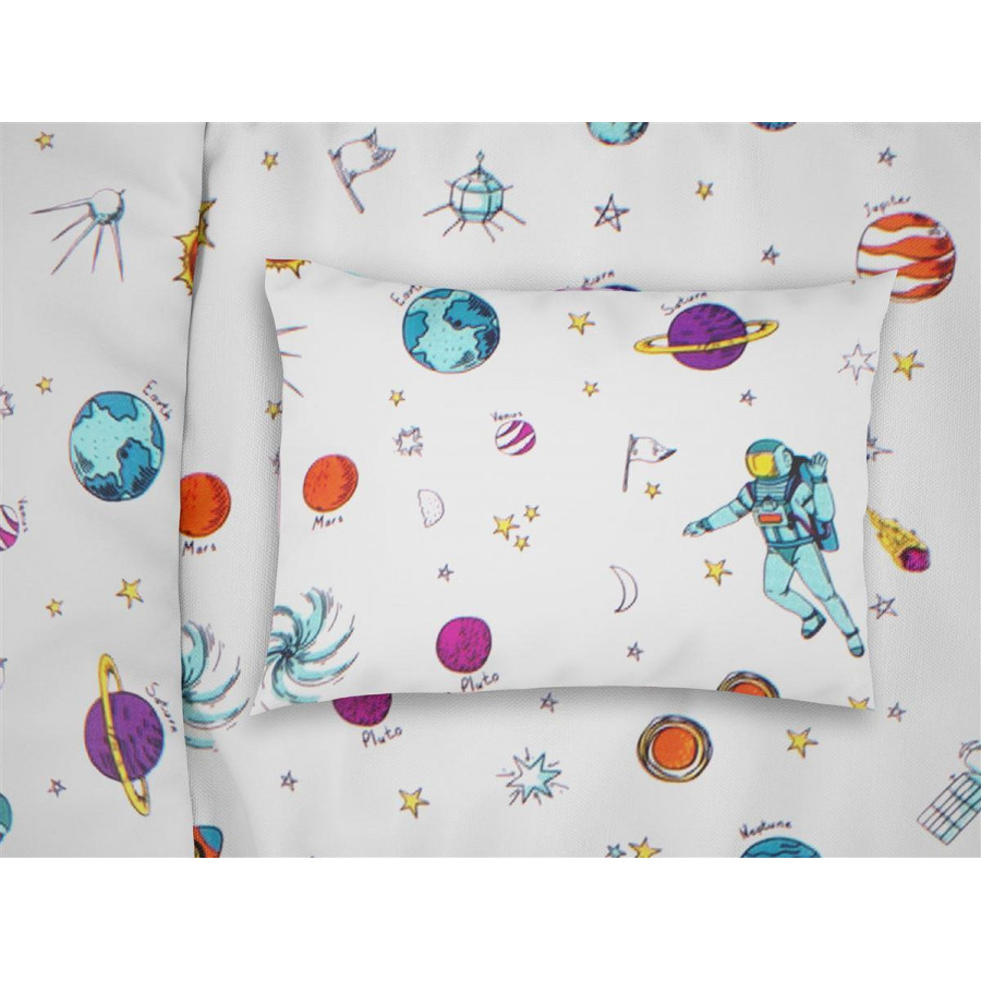DIMCOL ΜΑΞΙΛΑΡΟΘΗΚΗ ΕΜΠΡΙΜΕ BEBE SPACE 188 COTTON 100% 35Χ45 WHITE.