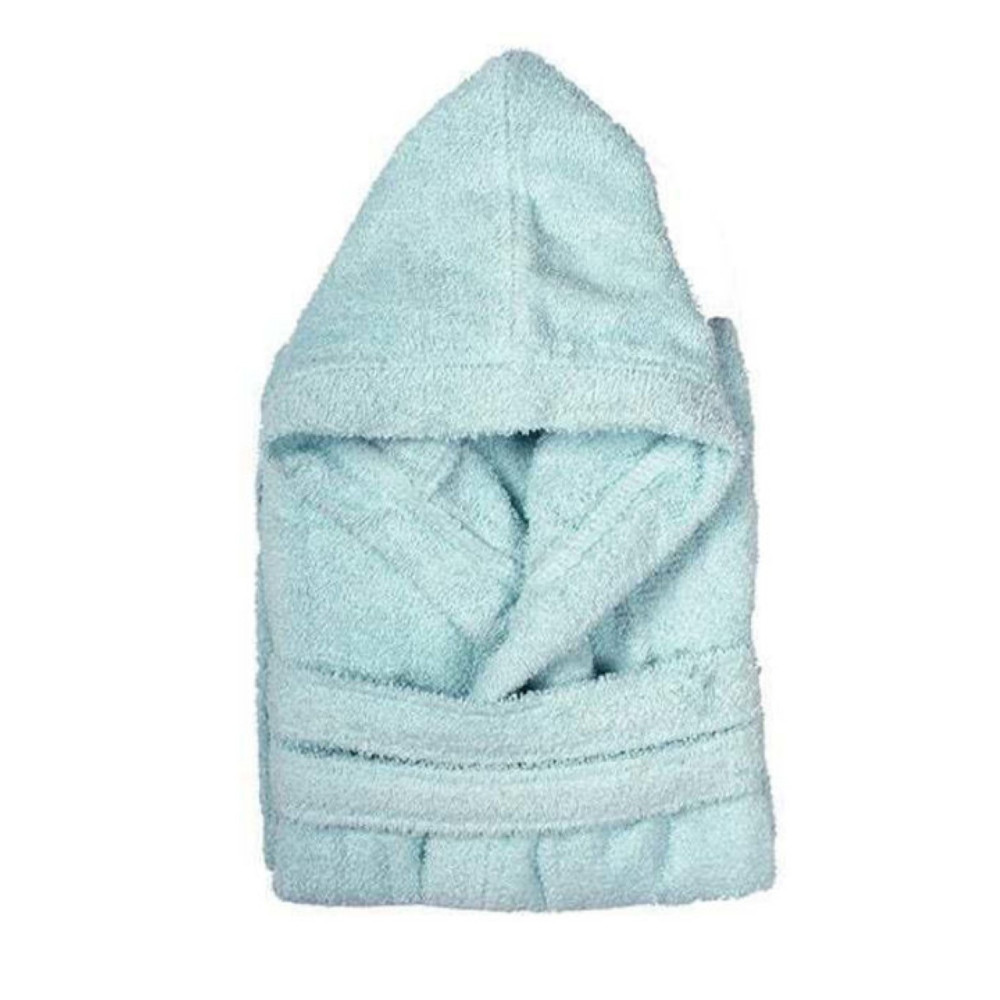 Η φωτογραφία δείχνει DIMCOL ΠΑΙΔΙΚΟ ΜΠΟΥΡΝΟΥΖΙ ΚΟΛΥΜΒΗΤΗΡΙΟΥ ΜΕ ΚΟΥΚΟΥΛΑ KIDS COTTON 100% SIZE 10 AQUA.