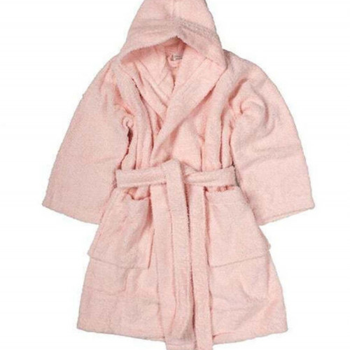 DIMCOL ΠΑΙΔΙΚΟ ΜΠΟΥΡΝΟΥΖΙ ΚΟΛΥΜΒΗΤΗΡΙΟΥ ΜΕ ΚΟΥΚΟΥΛΑ KIDS COTTON 100% SIZE 12 ΡΟΖ 32121535002