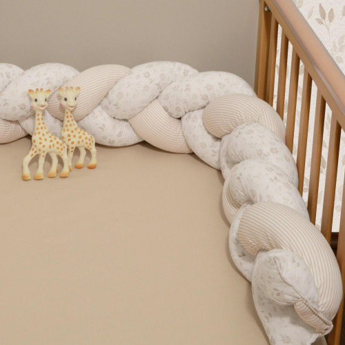 Baby Oliver des 506 πλεξούδα Λευκή τριπλή Βαμβακερή 20x200cm SOPHIE LA GIRAFE 46-6713/506