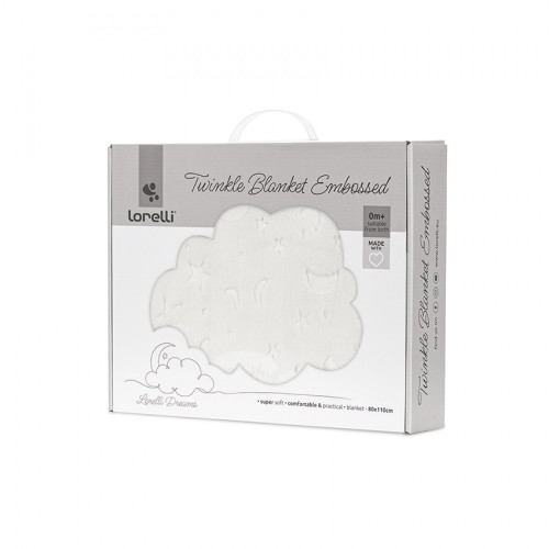 LORELLI ΒΡΕΦΙΚΗ ΚΟΥΒΕΡΤΑ ΑΓΚΑΛΙΑΣ ΑΝΑΓΛΥΦΗ 80x110cm TWINKLE WHITE 10340192501