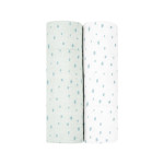 KIKKA BOO ΠΑΝΑ ΜΟΥΣΕΛΙΝΑ ΣΕΤ 2ΤΜΧ 80X80CM DOTS BLUE.