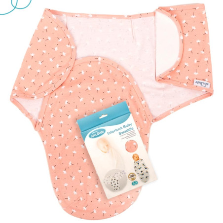 MON PETIT ΠΑΝΑ ΦΑΣΚΙΩΜΑΤΟΣ INTERLOCK 0–3 ΜΗΝΩΝ PINK FLOWER 118-169