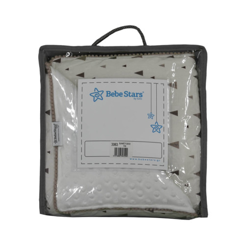 ΚΟΥΒΕΡΤΑ FLEECE ΜΕ POM POM BEBE STARS FOX 3063