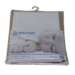 ΣΕΛΤΕΔΑΚΙ KREBATIOY 70X140  BEBE STARS ΛΕΥΚΟ 206