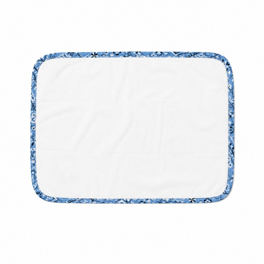 DIMcol Σελτεδάκι Αδιάβροχο bebe 50X80 Μπλε Λουλούδια 100% Cotton 3112040-BLUE-FLOWERS