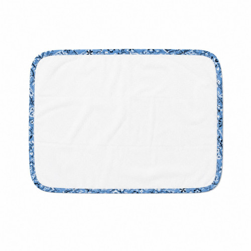 DIMcol Σελτεδάκι Αδιάβροχο bebe 50X80 Μπλε Λουλούδια 100% Cotton 3112040-BLUE-FLOWERS