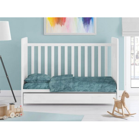 ΚΑΤΩΣΕΝΤΟΝΟ ΜΕ ΛΑΣΤΙΧΟ bebe Premium Shadow 616 0,70X1,40X0,15 Petrol 100% Cotton