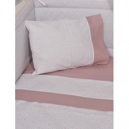 BABY OLIVER DES.402 ΣΕΝΤΟΝΙΑ ΚΟΥΝΙΑΣ ΣΕΤ 3Τ 110X170CM ΡΟΖ 46-6706/402