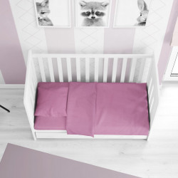 DIMcol ΣΕΝΤΟΝΙΑ ΣΕΤ 3 τεμ ΒΡΕΦ Cotton 100% 120Χ160 Solid 492 Lila 1912617606249274
