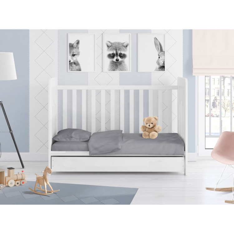  Βρεφικό Κατωσέντονο κούνιας μονόχρωμο διαστάσεων 70Χ140Χ15 cm με λάστιχο,1 τεμ.