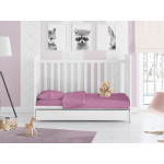  Βρεφικό Κατωσέντονο κούνιας μονόχρωμο διαστάσεων 70Χ140Χ15 cm με λάστιχο,1 τεμ.