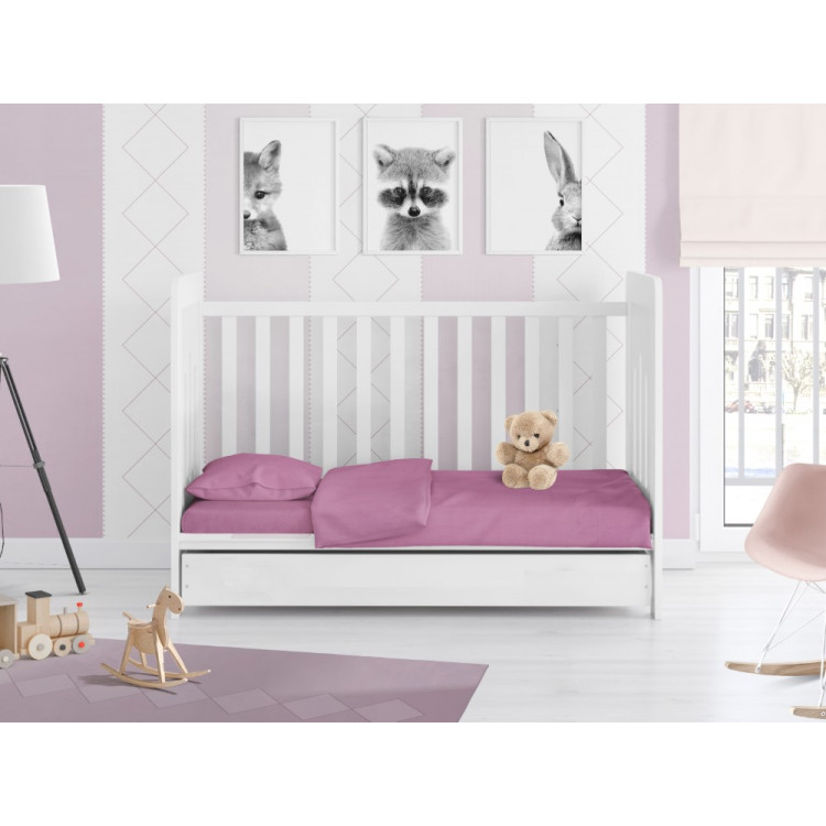  Βρεφικό Κατωσέντονο κούνιας μονόχρωμο διαστάσεων 70Χ140Χ15 cm με λάστιχο,1 τεμ.