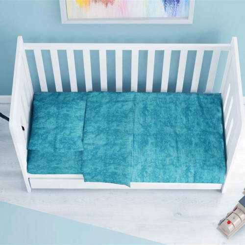 DIMcol Κατωσέντονο με Λάστιχο bebe Premium Shadow 620 0,70X1,40X0,15 Turquoise 100% Cotton 31132019006
