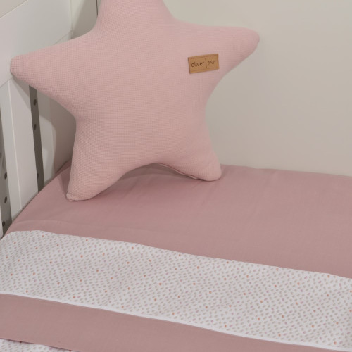 BABY OLIVER DES 402 ΣΕΝΤΟΝΙΑ ΛΙΚΝΟΥ ΣΕΤ 2Τ 75x110CM 100% ΒΑΜΒΑΚΙ ΡΟΖ 46-6704/402