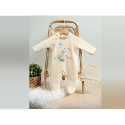 ΒΡΕΦΙΚΟ ΒΕΛΟΥΤΕ ΦΟΡΜΑΚΙ ΜΕ ΣΚΟΥΦΑΚΙ RAIN BEIGE 006.ANNORA.581-BEIGE