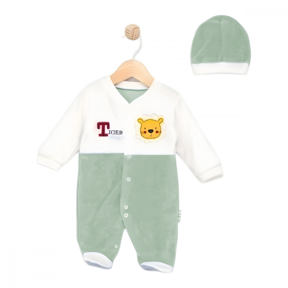 ΒΡΕΦΙΚΟ ΒΕΛΟΥΤΕ ΦΟΡΜΑΚΙ ΜΕ ΣΚΟΥΦΑΚΙ TIGER ΜΕΝΤΑ 006.EFILIX.1326-MINT