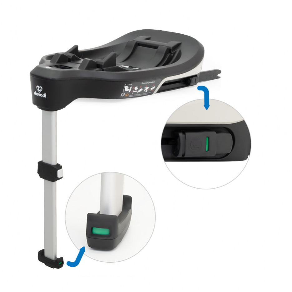 Βάση isofix με Support Leg fix base Dovadi: Ασφαλής και εύκολη εγκατάσταση για το κάθισμα αυτοκινήτου NanoΑσφάλεια που εμπνέει εμπιστοσύνη:Ταξιδέψτε με ηρεμία γνωρίζοντας ότι το μωρό σας είναι ασφαλές.