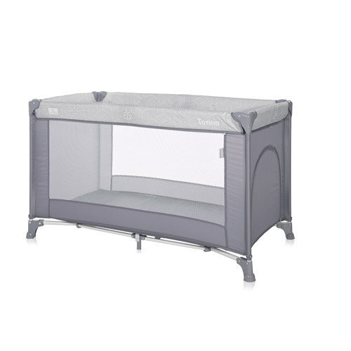 LORELLI ΠΑΡΚΟΚΡΕΒΑΤΟ 1 ΕΠΙΠΕΔΟΥ TORINO 1 LAYER GREY STRIPED ELEMENTS 10080452213