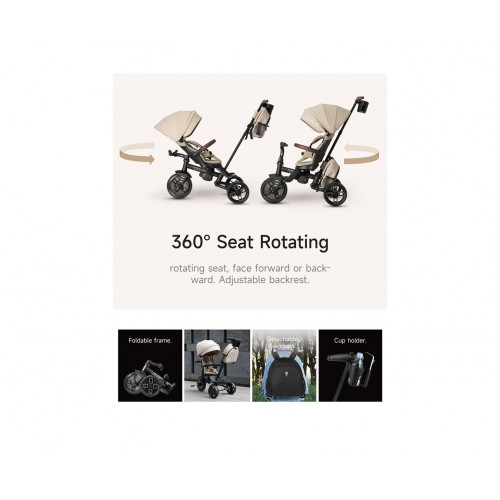 Qplay ΤΡΙΚΥΚΛΟ ΠΤΥΣΣΟΜΕΝΟ ΠΟΔΗΛΑΤΟ COMFO MAX 8in1 BROWN 5061047482155