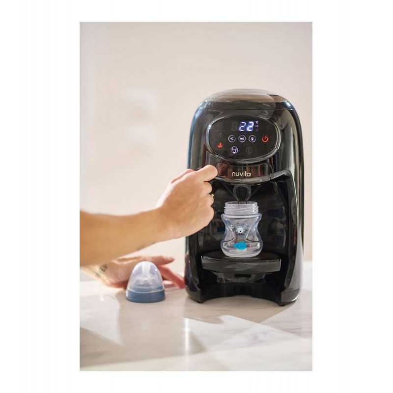 Nuvita Lattespresso 1180 – Η επανάσταση στην προετοιμασία βρεφικού γάλακτος!Ζεσταίνει, μετρά, αναμειγνύει και σερβίρει το γάλα σε σκόνη εύκολα και με απόλυτη ακρίβεια με το πάτημα ενός  μόνο κουμπιού!Ζεστό, ομοιόμορφο και χωρίς σβώλους γάλα σε μόλις 10 δευτερόλεπτα!Ιδανικό για νυχτερινά ξυπνήμα