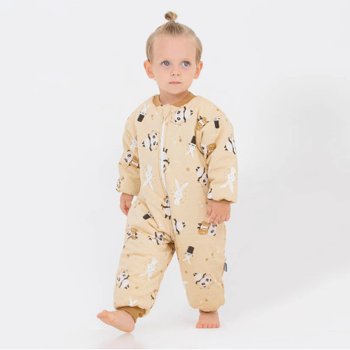 MONPETIT ΧΕΙΜΕΡΙΝΟΣ ΥΠΝΟΣΑΚΟΣ ΜΕ ΠΟΔΙΑ PANDA BEIGE 1020-02