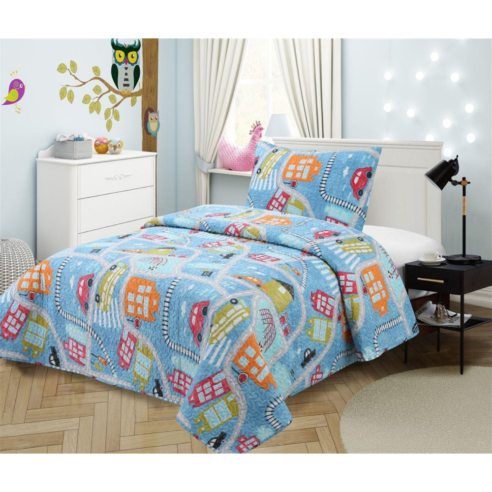 DIMCOL ΚΟΥΒΕΡΛΙ ΣΕΤ 2 ΤΕΜ KIDS ΕΜΠΡΙΜΕ 415 160X220 100% MICROFIBER.