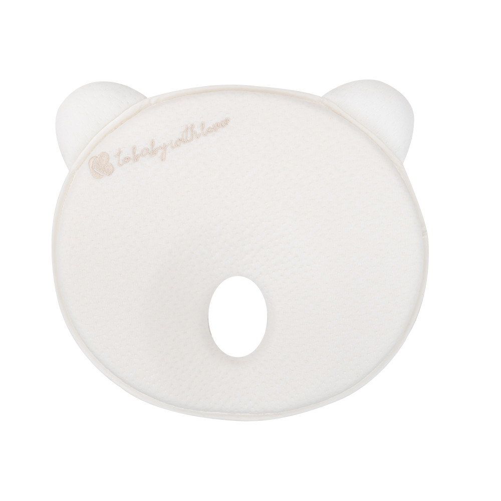 KIKKA BOO ΕΡΓΟΝΟΜΙΚΟ ΜΑΞΙΛΑΡΙ MEMORY FOAM BEAR AIRKNIT WHITE.