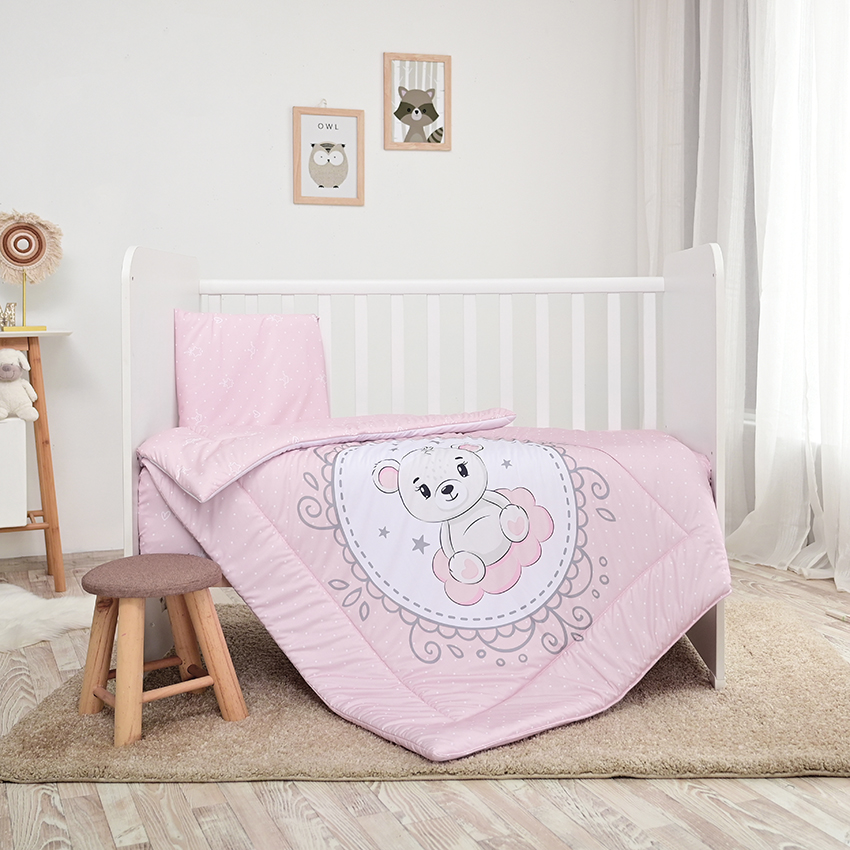 LORELLI ΣΕΤ ΠΡΟΙΚΑΣ ΜΩΡΟΥ 5 ΤΕΜ 140/70 COSY LITTLE BEAR PINK 10420065902