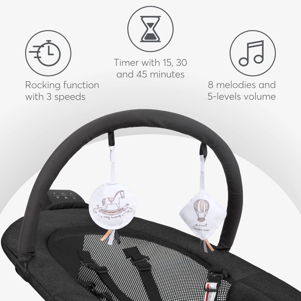 KIKKA BOO ΗΛΕΚΤΡΙΚΟ ΡΙΛΑΞ ZAZU BLACK 31005010095