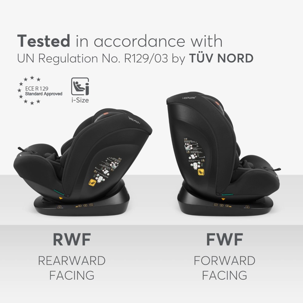 KIKKA BOO ΚΑΘΙΣΜΑ ΑΥΤΟΚΙΝΗΤΟΥ i-SIZE 40-150cm i-EXPLORE BLACK 31002100104