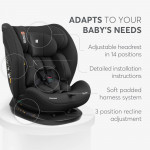 KIKKA BOO ΚΑΘΙΣΜΑ ΑΥΤΟΚΙΝΗΤΟΥ i-SIZE 40-150cm i-EXPLORE BLACK 31002100104