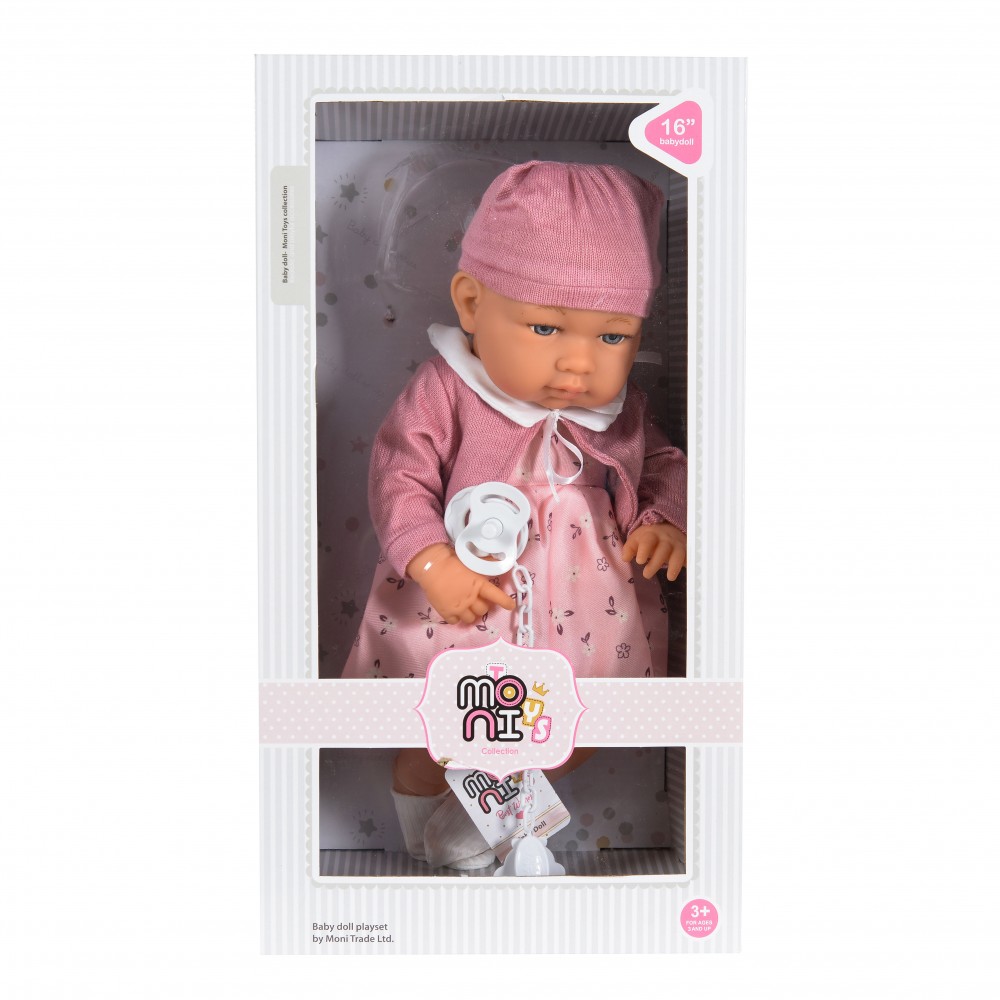 MONI TOYS ΚΟΥΚΛΑ ΜΩΡΟ ΜΕ ΠΙΠΙΛΑ 41CM 3801005601660ΚΑΤΑΛΛΗΛΟ ΓΙΑ ΗΛΙΚΙΑ 3+ ΜΗΝΩΝ