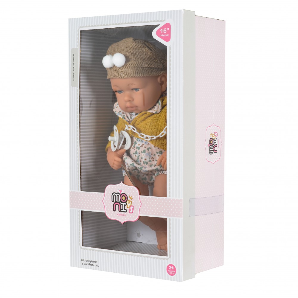 Η φωτογραφία δείχνει MONI TOYS ΚΟΥΚΛΑ ΜΩΡΟ ΜΕ ΠΙΠΙΛΑ 41CM 3801005601653ΚΑΤΑΛΛΗΛΟ ΓΙΑ ΗΛΙΚΙΑ 3+ ΜΗΝΩΝ