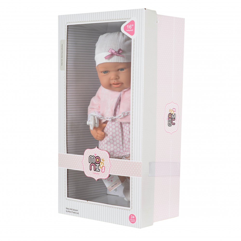 Η φωτογραφία δείχνει MONI TOYS ΚΟΥΚΛΑ ΜΩΡΟ ΜΕ ΠΙΠΙΛΑ 41CM&nbsp;3801005601677ΚΑΤΑΛΛΗΛΟ ΓΙΑ ΗΛΙΚΙΑ 3+ ΜΗΝΩΝ