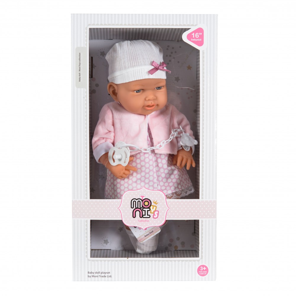 Η φωτογραφία δείχνει MONI TOYS ΚΟΥΚΛΑ ΜΩΡΟ ΜΕ ΠΙΠΙΛΑ 41CM&nbsp;3801005601677ΚΑΤΑΛΛΗΛΟ ΓΙΑ ΗΛΙΚΙΑ 3+ ΜΗΝΩΝ