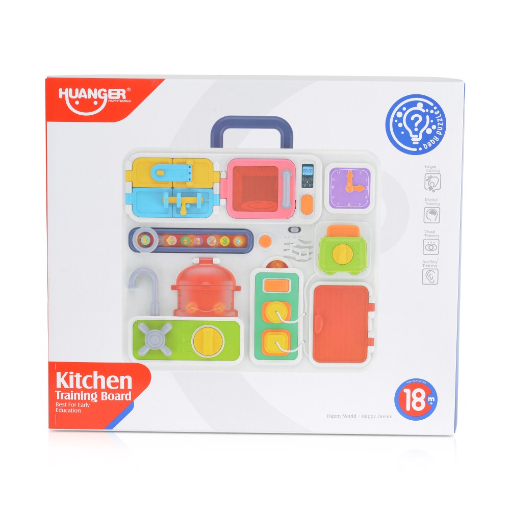 Η φωτογραφία δείχνει HUANGER ΠΙΝΑΚΑΣ ΔΕΞΙΟΤΗΤΩΝ ΜΕ ΚΟΥΖΙΝΙΚΑ 3800146224455Το παιχνίδι με τον πίνακα δραστηριοτήτων εκπαιδεύει τις λεπτές κινητικές δεξιότητες, την επιδεξιότητα και τον συντονισμό.