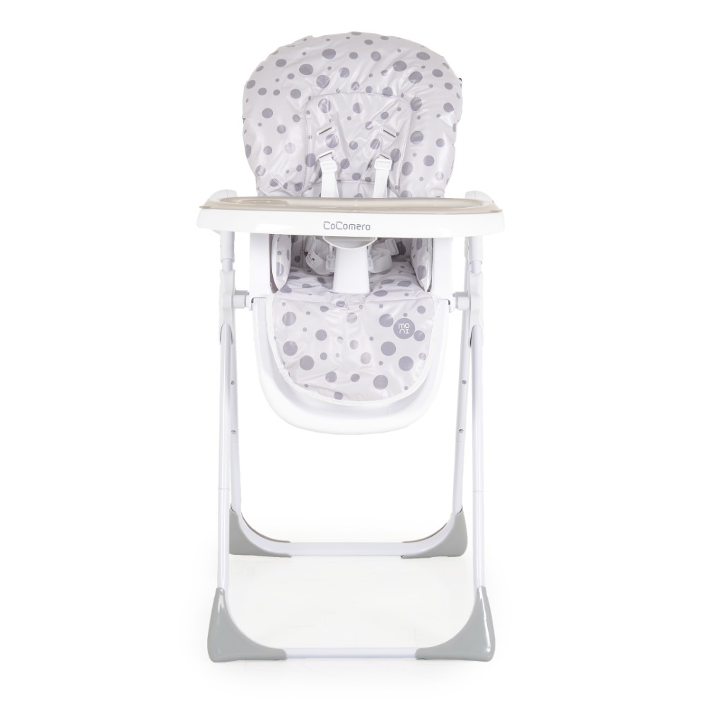 Η φωτογραφία δείχνει Καρέκλα φαγητού COCOMERO της εταιρείας Moni TradeΔιαθέτει 5 ρυθμίσεις ύψους και 3 θέσεις ανάκλισης για την πλάτη, εξασφαλίζοντας άνεση κατά τη διάρκεια του γεύματος.