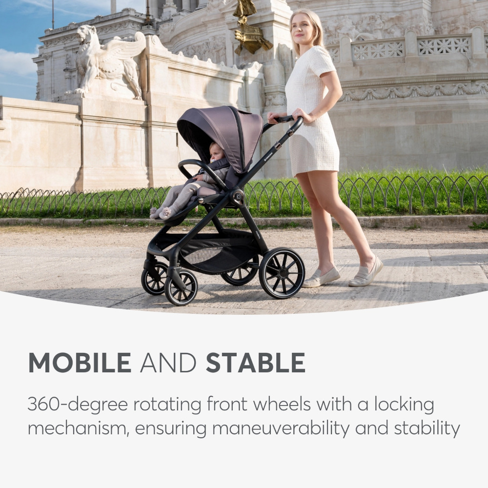 Η φωτογραφία δείχνει Παρουσιάζουμε το καρότσι MODENA, ένα ολοκληρωμένο σύστημα ταξιδιού 3 σε 1 που έχει σχεδιαστεί για να μεγαλώνει μαζί με το παιδί σας από τη γέννηση έως και 22 κιλά.