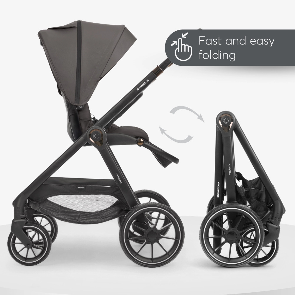 Η φωτογραφία δείχνει Παρουσιάζουμε το καρότσι MODENA, ένα ολοκληρωμένο σύστημα ταξιδιού 3 σε 1 που έχει σχεδιαστεί για να μεγαλώνει μαζί με το παιδί σας από τη γέννηση έως και 22 κιλά.