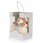 Σετ δώρου που αποτελείται απο κουβέρτα αγκαλιάς σε διαστάσεις 75/90cm και βελούδινο αρκουδάκι ύψους 24 εκατ.