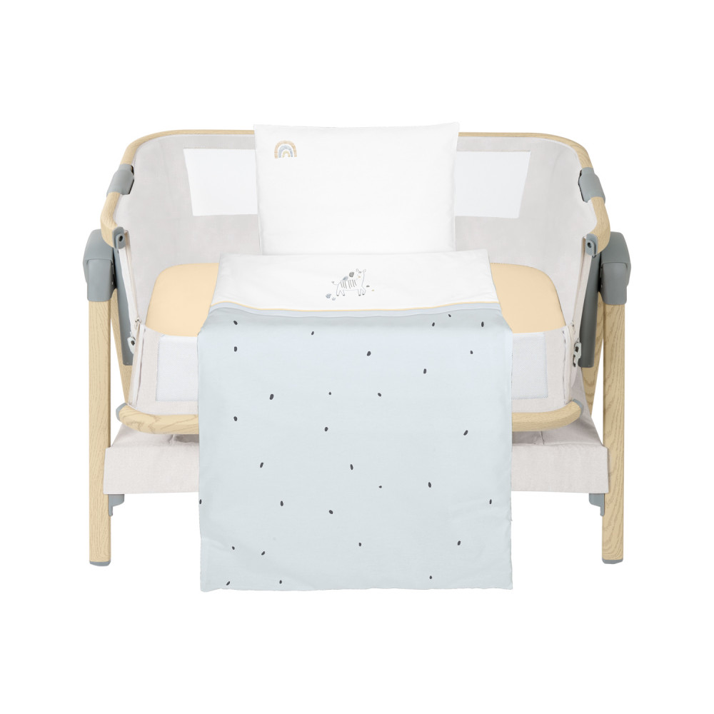 Σετ πρόικας λίκνου και καλαθούνας κατασκευασμένο από βαμβάκι υψηλής ποιότητας 100% ranforce.