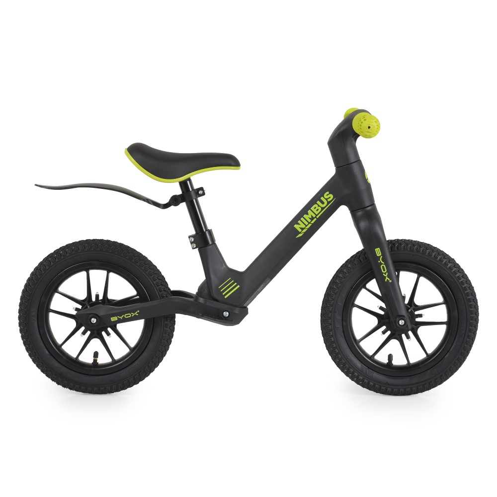 Η φωτογραφία δείχνει Nimbus Balance Bike by Byox – Άνεση, στυλ και αυτοπεποίθηση για τις πρώτες περιπέτειες!Ειδικά σχεδιασμένο για νεαρούς εξερευνητές ηλικίας 3 ετών και άνω, το ποδήλατο ισορροπίας Nimbus είναι ο τέλειος τρόπος για να αναπτύξει το παιδί σας ισορροπία, συντονισμό και αυτοπεποίθηση πρ