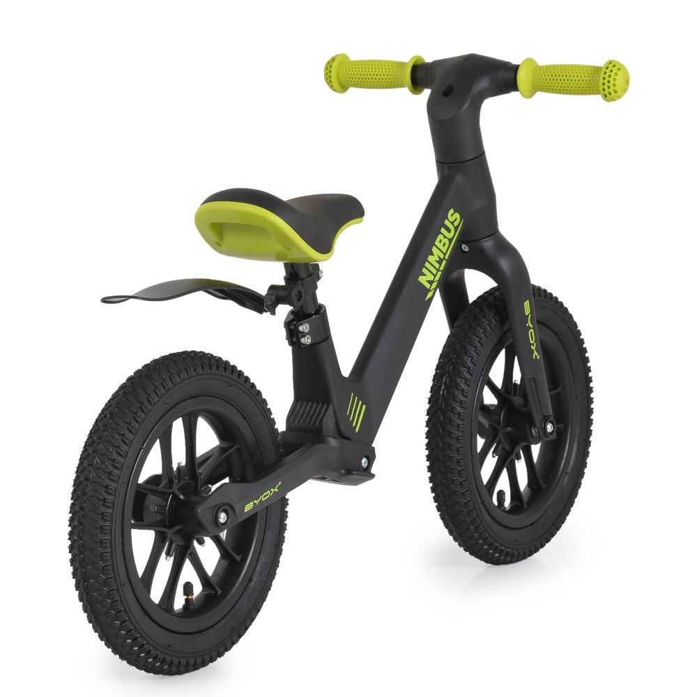 Η φωτογραφία δείχνει Nimbus Balance Bike by Byox – Άνεση, στυλ και αυτοπεποίθηση για τις πρώτες περιπέτειες!Ειδικά σχεδιασμένο για νεαρούς εξερευνητές ηλικίας 3 ετών και άνω, το ποδήλατο ισορροπίας Nimbus είναι ο τέλειος τρόπος για να αναπτύξει το παιδί σας ισορροπία, συντονισμό και αυτοπεποίθηση πρ