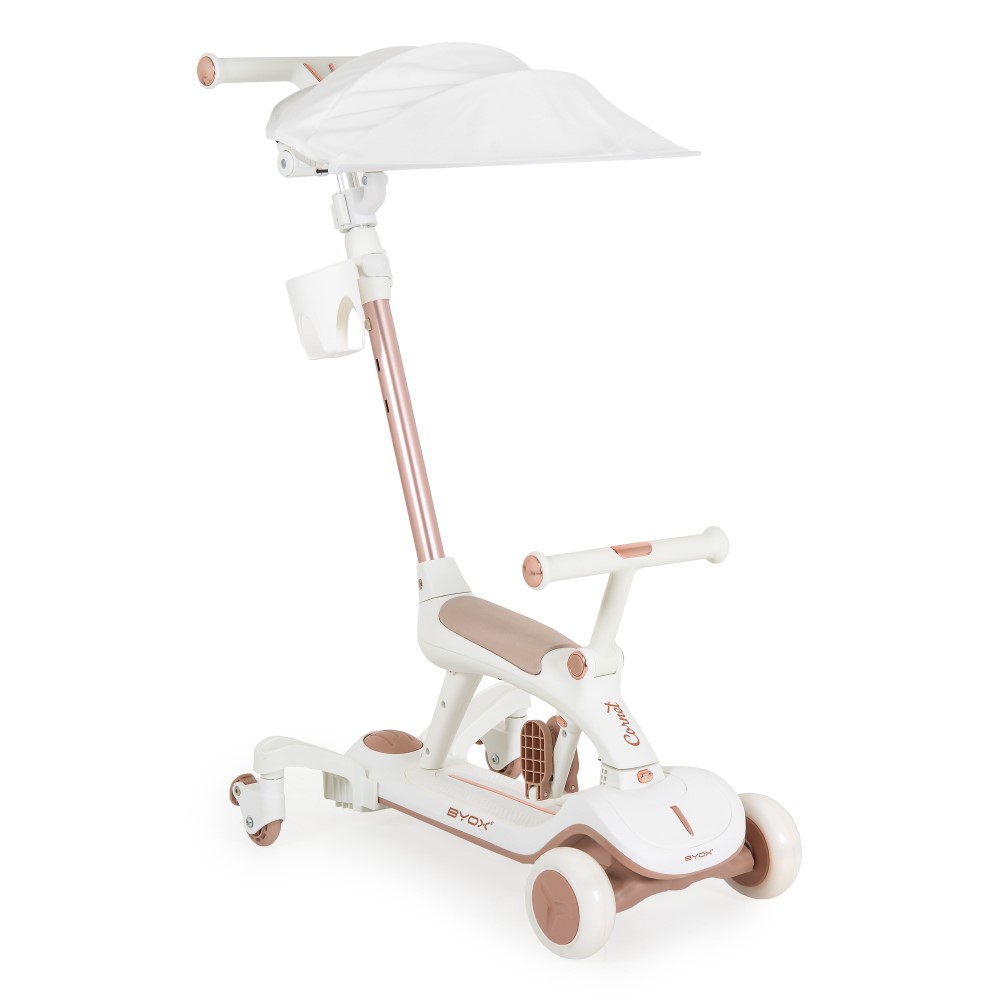 Πολυλειτουργικό Scooter Cornet 6 σε 1 – Μεγαλώνει μαζί με το παιδί σας!Το Cornet 6 σε 1 από την Byox είναι μια καινοτόμος λύση σχεδιασμένη να συνοδεύει το παιδί σας σε όλα τα στάδια ανάπτυξης – από τα πρώτα βήματα μέχρι την ανεξάρτητη οδήγηση σκούτερ.