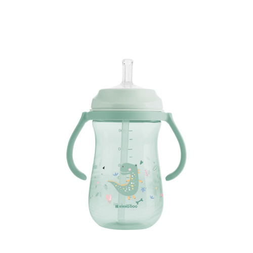 KIKKA BOO ΚΥΠΕΛΛΟ ΜΕ ΧΕΙΡΟΛΑΒΕΣ ΚΑΙ ΚΑΛΑΜΑΚΙ 300ML DINO WORLD MINT 31302030077