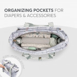 Η φωτογραφία δείχνει Μείνετε κομψοί και οργανωμένοι σε κάθε σας έξοδο με τη μαμά τσάντα FLORENCE!&nbsp; Σχεδιασμένη για σύγχρονους γονείς, αυτή η πολυτελής τσάντα συνδυάζει τη λειτουργικότητα με ένα πολύχρωμο ντιζάιν στάμπα, διασφαλίζοντας ότι όλα τα απαραίτητα για το μωρό είναι οργανωμένα και προσι